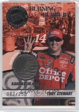 2010 Press Pass - Burning Rubber Race-Used Tire - Silver #BR25 - Tony Stewart /250