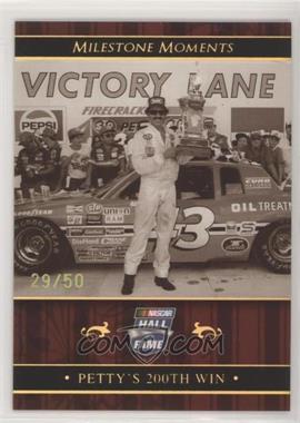 2010 Press Pass - Multi-Product Insert Class of 2010 - Holofoil #NHOF 27 - Milestone Moments - Richard Petty /50