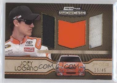 2010 Press Pass Showcase - Elite Exhibit Memorabilia - 2nd Gear #EEM-JL - Joey Logano /45