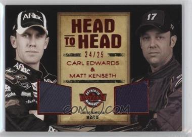 2010 Wheels Main Event - Head-to-Head Memorabilia - Red #HH CEMK - Carl Edwards, Matt Kenseth /25