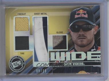 2011 Press Pass - 4 Wide Memorabilia - Silver Holofoil #FW-BV - Brian Vickers /15