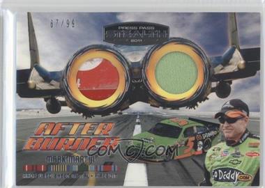 2011 Press Pass Stealth - After Burner Race-Used - Silver #AB-MM - Mark Martin /99