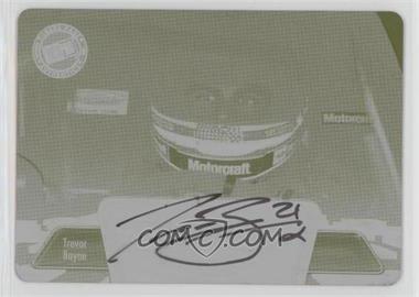 2012 Press Pass - Autographs - Printing Plate Yellow #_TRBA - Trevor Bayne /1