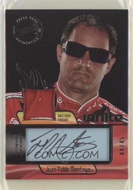 2012 Press Pass Ignite - Materials Autographs - Gun Metal #II-JPM - Juan Pablo Montoya /45