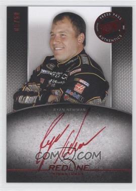 2012 Press Pass Redline - Signatures - Red Red Ink #RS-RN - Ryan Newman /50