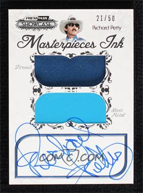 2012 Press Pass Showcase - Masterpieces Ink Memorabilia - Dual #MPI-RP - Richard Petty /50