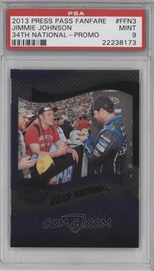 2013 Press Pass Fanfare - Fan Following - National #FFN3 - Jimmie Johnson [PSA 9 MINT]