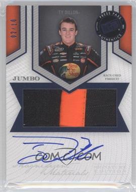 2013 Press Pass Fanfare - Magnificent Materials Signature Edition - Jumbo Swatch Blue #MMSE-TD - Ty Dillon /10