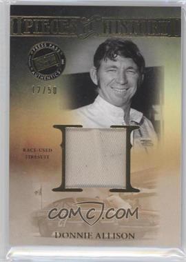 2013 Press Pass Legends - Pieces of History - Gold #PH-DoA - Donnie Allison /50