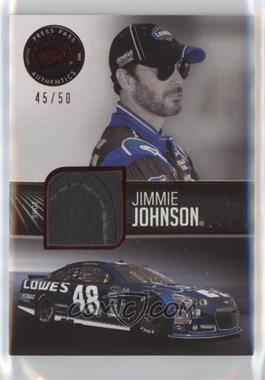 2013 Press Pass Redline - Relics - Red #RR-JJ - Jimmie Johnson /50