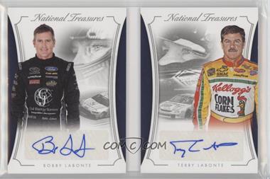 2016 Panini National Treasures - Dual Signature Booklets - Blue #DS-LAB - Bobby Labonte, Terry Labonte /1