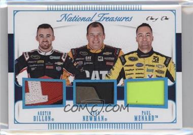 2016 Panini National Treasures - Trios - Blue #T-DNM - Austin Dillon, Ryan Newman, Paul Menard /1