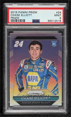 2016 Panini Prizm NASCAR - [Base] - Silver Prizm #24 - Chase Elliott [PSA 9 MINT]