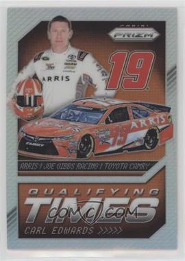 2016 Panini Prizm NASCAR - Qualifying Times - Silver Prizm #QT1 - Carl Edwards