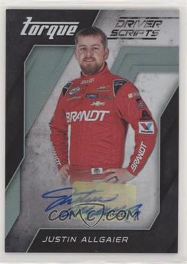 2016 Panini Torque - Driver Scripts #DS-JA - Justin Allgaier