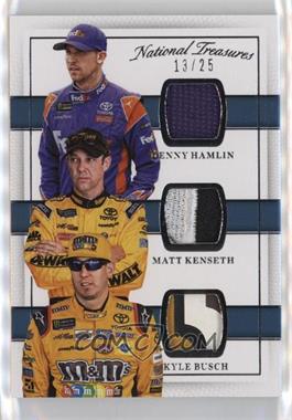 2017 Panini National Treasures - Teammates Trios #TT-GIB - Denny Hamlin, Kyle Busch, Matt Kenseth /25