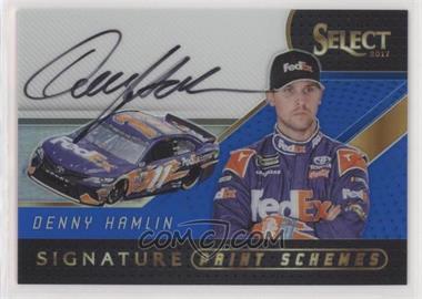 2017 Panini Select - Signature Paint Schemes - Blue Prizm #SPS-DH - Denny Hamlin /50