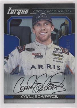 2017 Panini Torque - Driver Scripts - Blue #DS-CE - Carl Edwards /99