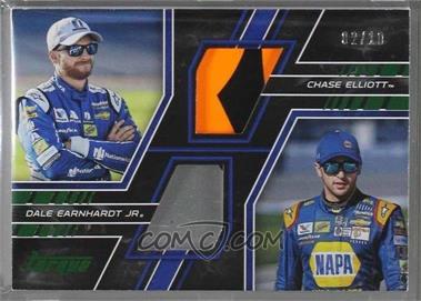 2017 Panini Torque - Pairings Materials - Green #PM-EE - Dale Earnhardt Jr, Chase Elliott /10 [Noted]