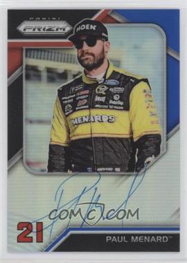 2018 Panini Prizm - Driver Signatures - Red, White & Blue Prizm #DS-PM - Paul Menard /125