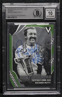 2018 Panini Victory Lane - [Base] - Green #54 - Past Winners - Richard Petty /5 [BAS BGS Authentic]