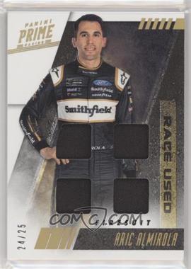 2019 Panini Prime - Race-Used Quads - Firesuits Holo Gold #RUQ-AA - Aric Almirola /25 [EX to NM]