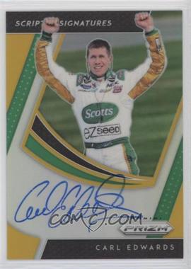 2019 Panini Prizm - Scripted Signatures - Gold Prizm #SS-CE - Carl Edwards /10