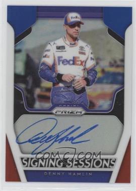 2019 Panini Prizm - Signing Sessions - Red White & Blue Prizm #SS-DH - Denny Hamlin