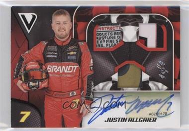 2019 Panini Victory Lane - Triple Swatch Signatures - Platinum #TSS-JA - Justin Allgaier /1 [EX to NM]