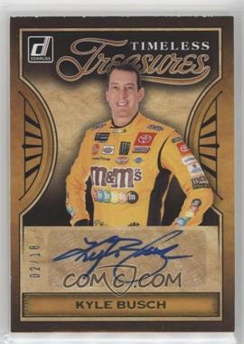 2020 Panini Donruss NASCAR - Timeless Treasures Signatures - Holo Gold #TTS-KY - Kyle Busch /18