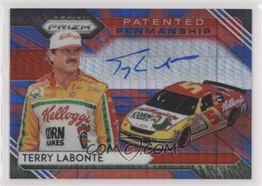 2020 Panini Prizm - Patented Penmanship - Red and Blue Hyper Prizm #PP-TL - Terry Labonte /30