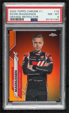 2020 Topps Chrome Formula 1 - [Base] - Orange Refractor #18 - F1 Racers - Kevin Magnussen /25 [PSA 8 NM‑MT]