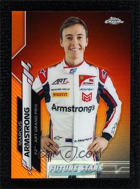 2020 Topps Chrome Formula 1 - [Base] - Orange Refractor #45 - Future Stars - Marcus Armstrong /25