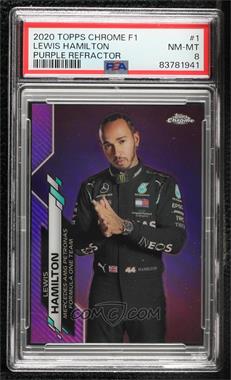 2020 Topps Chrome Formula 1 - [Base] - Purple Refractor #1 - F1 Racers - Lewis Hamilton /399 [PSA 8 NM‑MT]