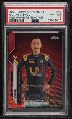 2020 Topps Chrome Formula 1 - [Base] - Red Wave Refractor #43 - Future Stars - Guanyu Zhou /5 [PSA 8 NM‑MT]