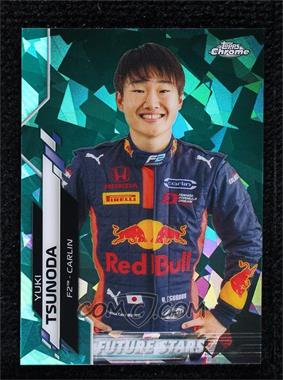 2020 Topps Chrome Sapphire Edition Formula 1 - [Base] - Aqua Refractor #60 - F2 Racers - Yuki Tsunoda /99