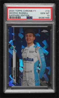 2020 Topps Chrome Sapphire Edition Formula 1 - [Base] #19.1 - F1 Racers - George Russell [PSA 10 GEM MT]