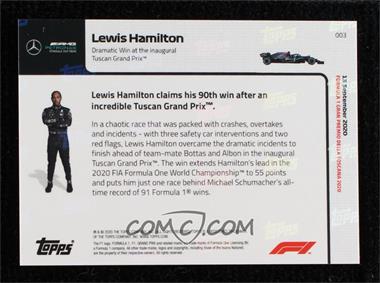 Auction: 2020 Topps Now F1 - [Base] #003 Lewis Hamilton