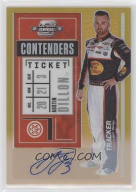 2021 Panini Chronicles - Contenders Optic - Gold Prizm Autographs #5 - Austin Dillon /10