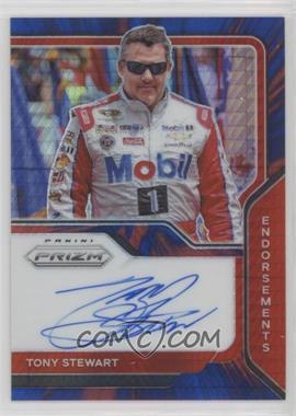 2021 Panini Prizm - Endorsements - Red & Blue Hyper Prizm #E-TS - Tony Stewart /10