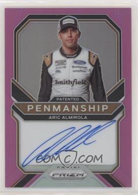 2021 Panini Prizm - Patented Penmanship - Pink Prizm #PP-AA - Aric Almirola /25