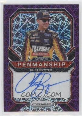 2021 Panini Prizm - Patented Penmanship - Purple Velocity Prizm #PP-CB - Clint Bowyer /99 [EX to NM]