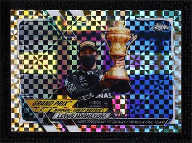 2021 Topps Chrome Formula 1 - [Base] - Gold Checker Flag Refractor #141 - Grand Prix Winners - Lewis Hamilton /50