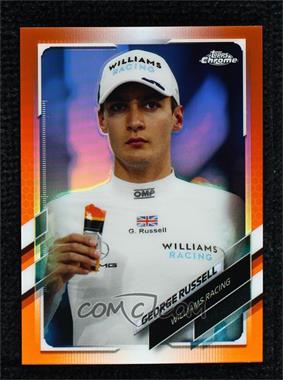 2021 Topps Chrome Formula 1 - [Base] - Orange Refractor #35 - F1 Racers - George Russell /25
