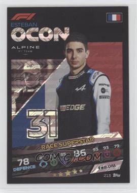 2021 Topps F1 Turbo Attax - [Base] #213 - Race Superstar - Esteban Ocon