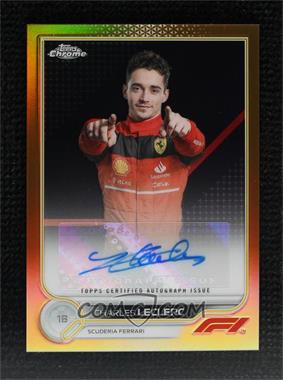 2022 Topps Chrome Formula 1 - Autographs - Gold Refractor #CAC-CL - Charles Leclerc /50