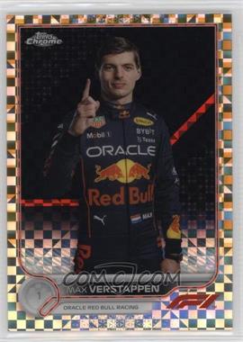 2022 Topps Chrome Formula 1 - [Base] - Gold Checker Flag Refractor #1 - F1 Racers - Max Verstappen /50