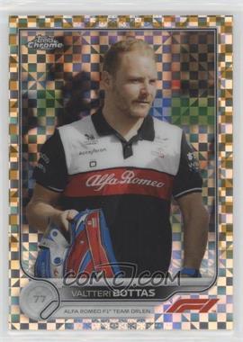 2022 Topps Chrome Formula 1 - [Base] - Gold Checker Flag Refractor #58 - F1 Racers - Valtteri Bottas /50