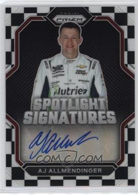 2023 Panini Prizm - Spotlight Signatures - Checkered Flag Prizm #SS-AJD - AJ Allmendinger /50