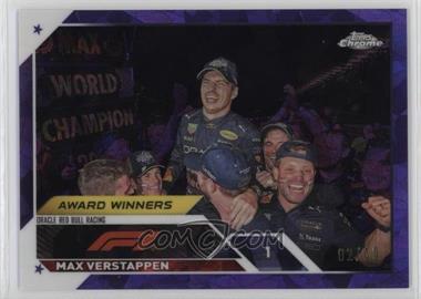 2023 Topps Chrome Sapphire Edition Formula 1 - [Base] - Purple #190 - F1 Award Winners - Max Verstappen /10